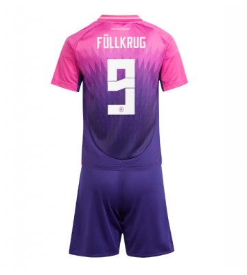 Germany Niclas Fullkrug #9 Replica Away Stadium Kit for Kids Euro 2024 Short Sleeve (+ pants)